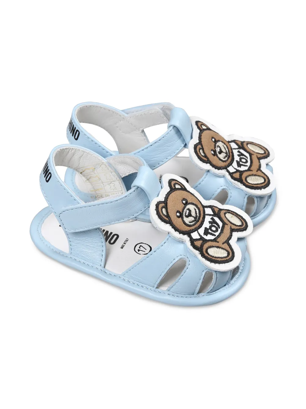 Moschino Kids Sandalen met Teddys Bear applicatie Blauw