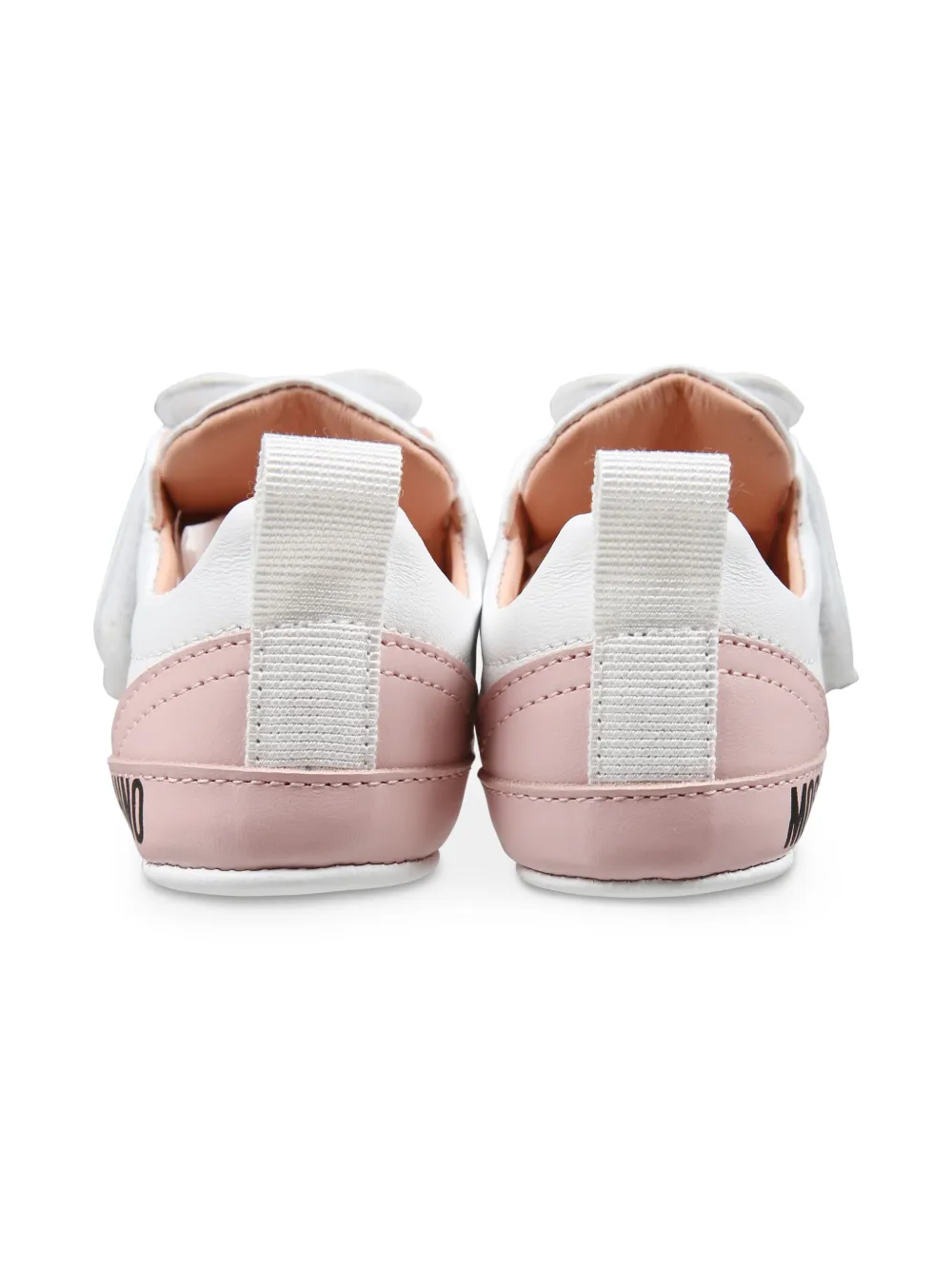 Moschino Kids Leren sneakers met Teddy Bear-applicatie Wit