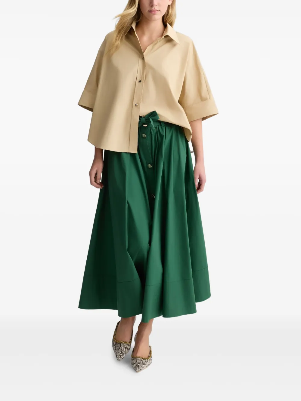 LIU JO Flared Skirt | Green | FARFETCH