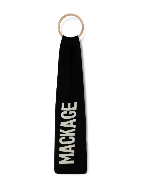 Mackage Juno Logo Scarf in Black