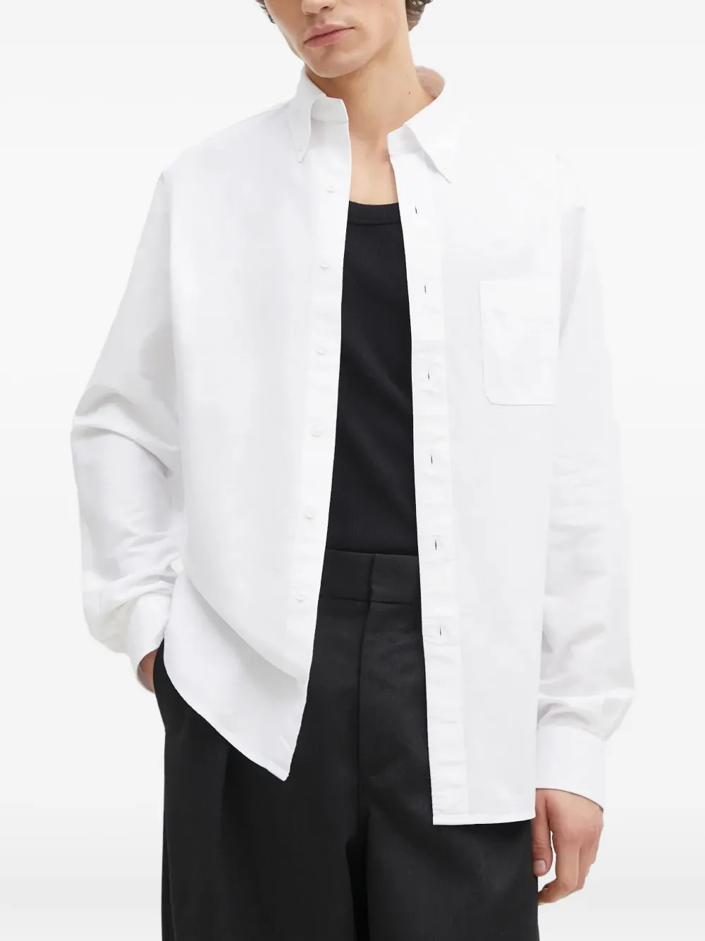 Filippa K Oxford pocket shirt Wit