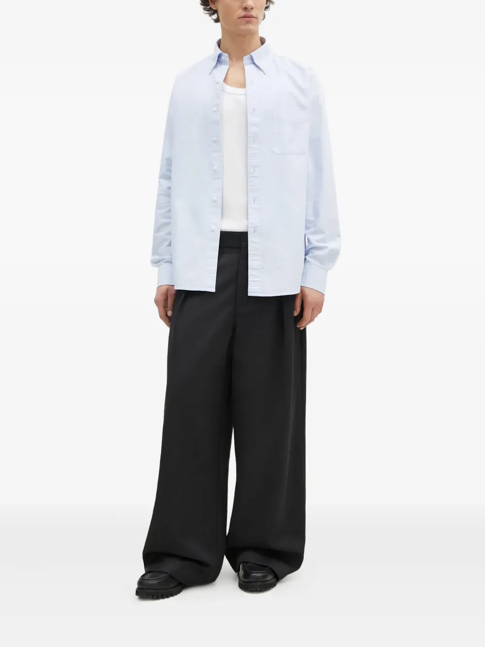 Filippa K Oxford overhemd met zak - Blauw