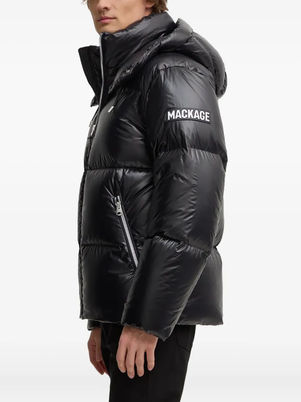 Mackage Ken-Glo jack met capuchon Zwart