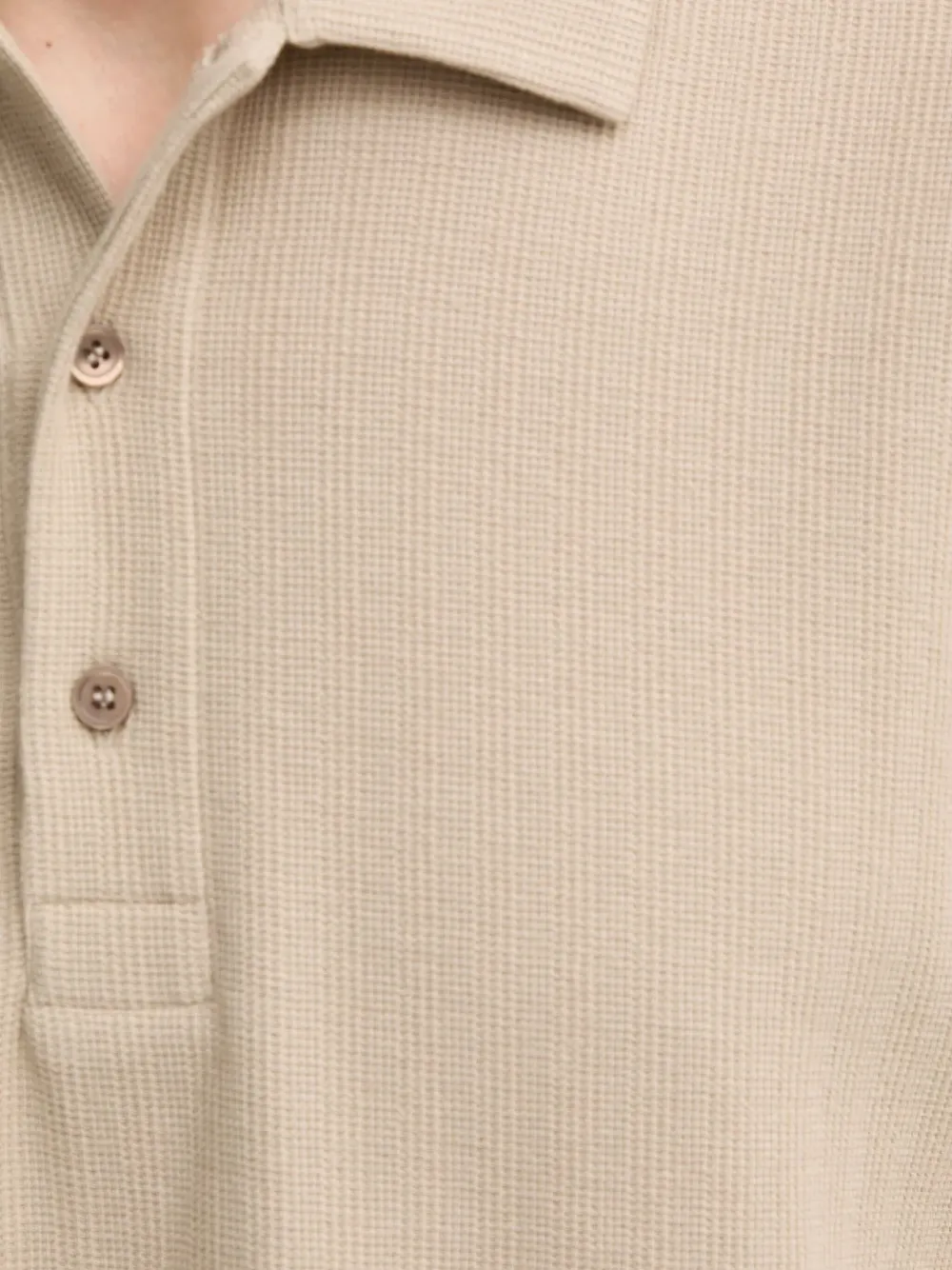 Filippa K Poloshirt met wafelpatroon Beige