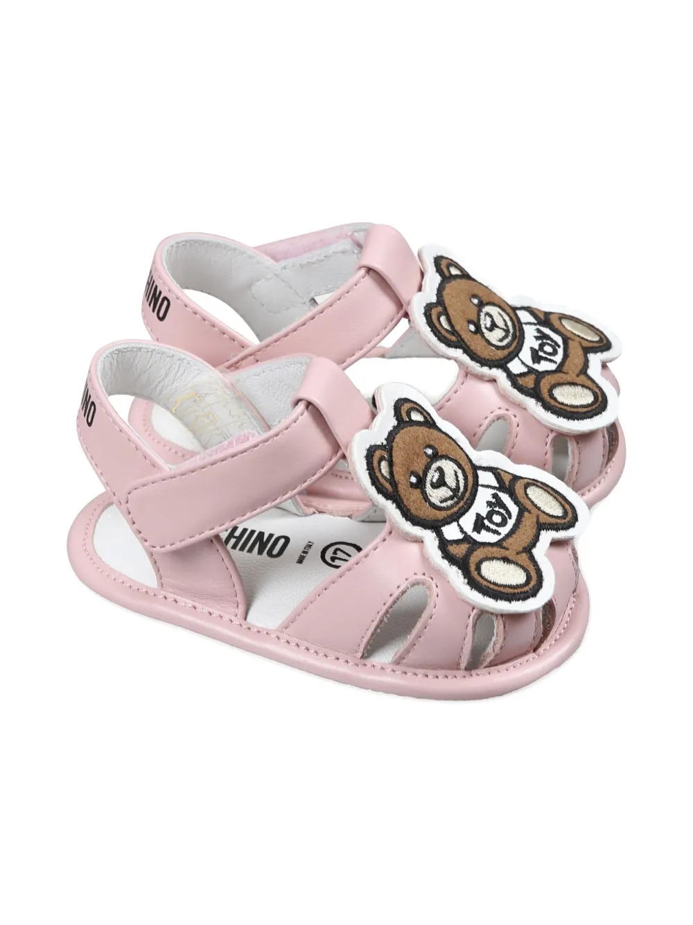 Moschino Kids Sandalen met Teddys Bear applicatie Roze