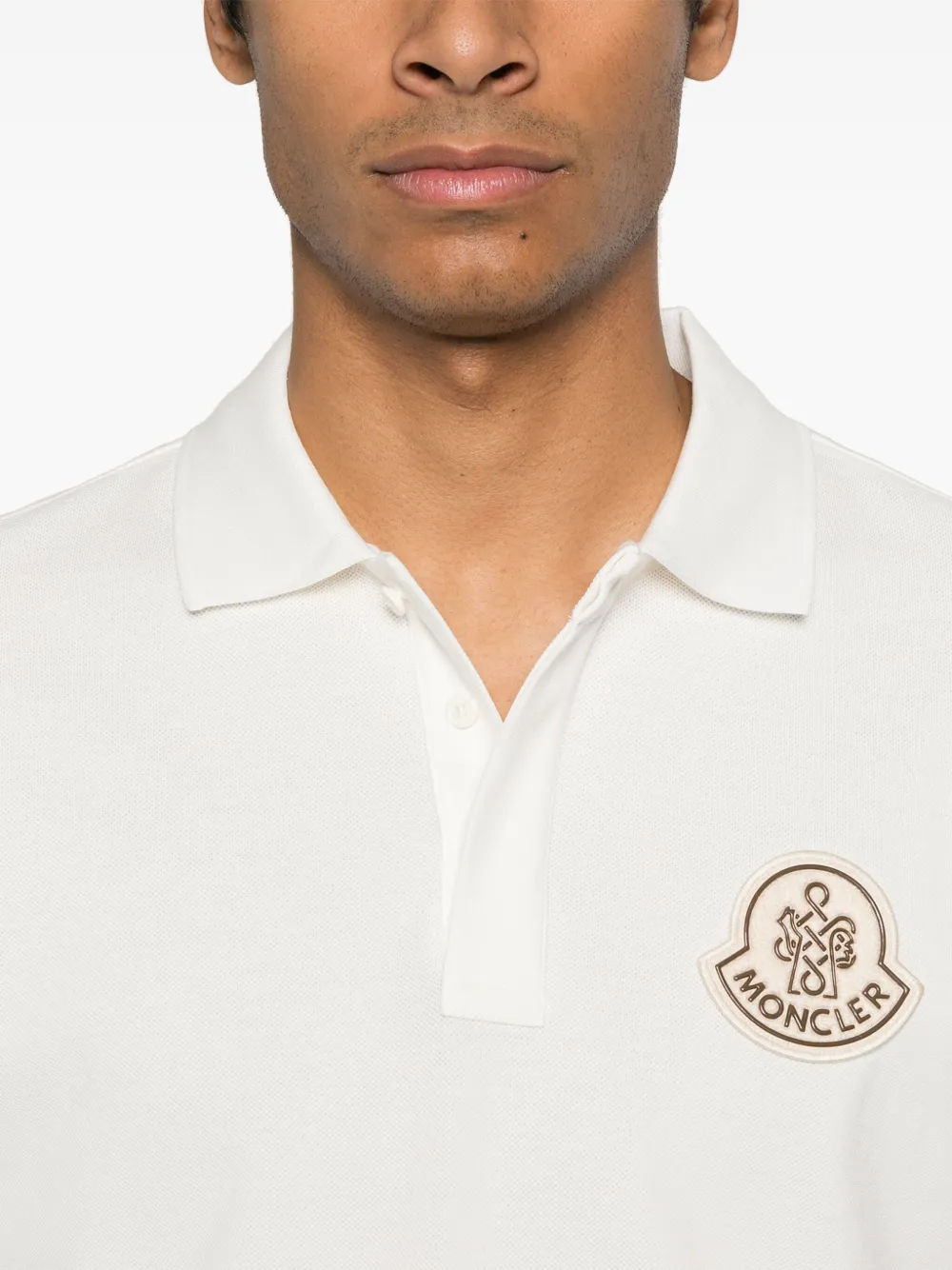 Moncler Year of the Snake katoenen poloshirt met patch Wit