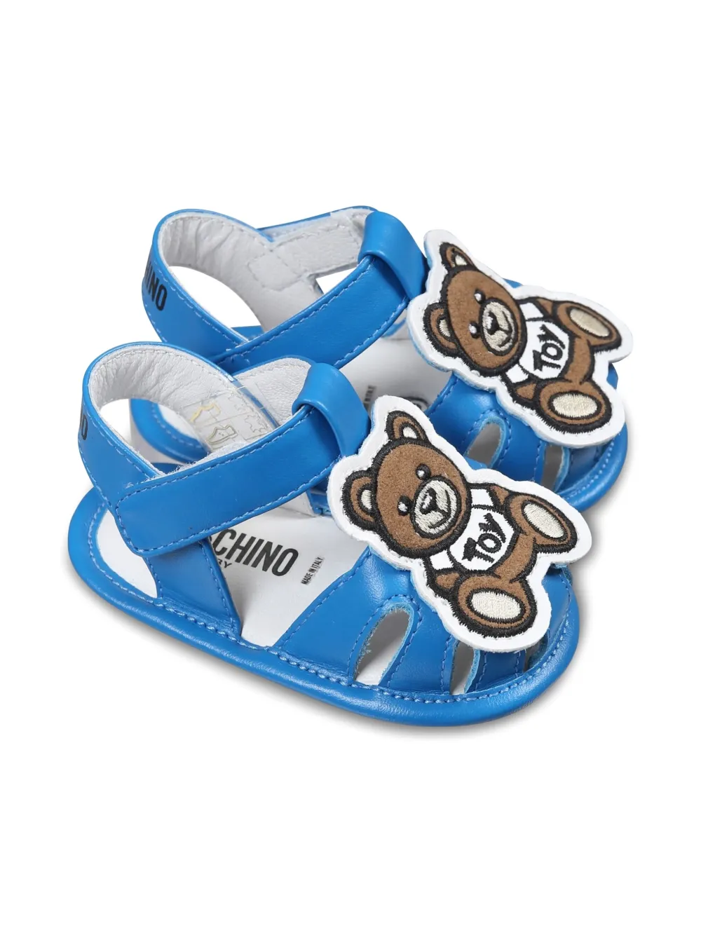 Moschino Kids Sandalen met Teddys Bear applicatie Blauw