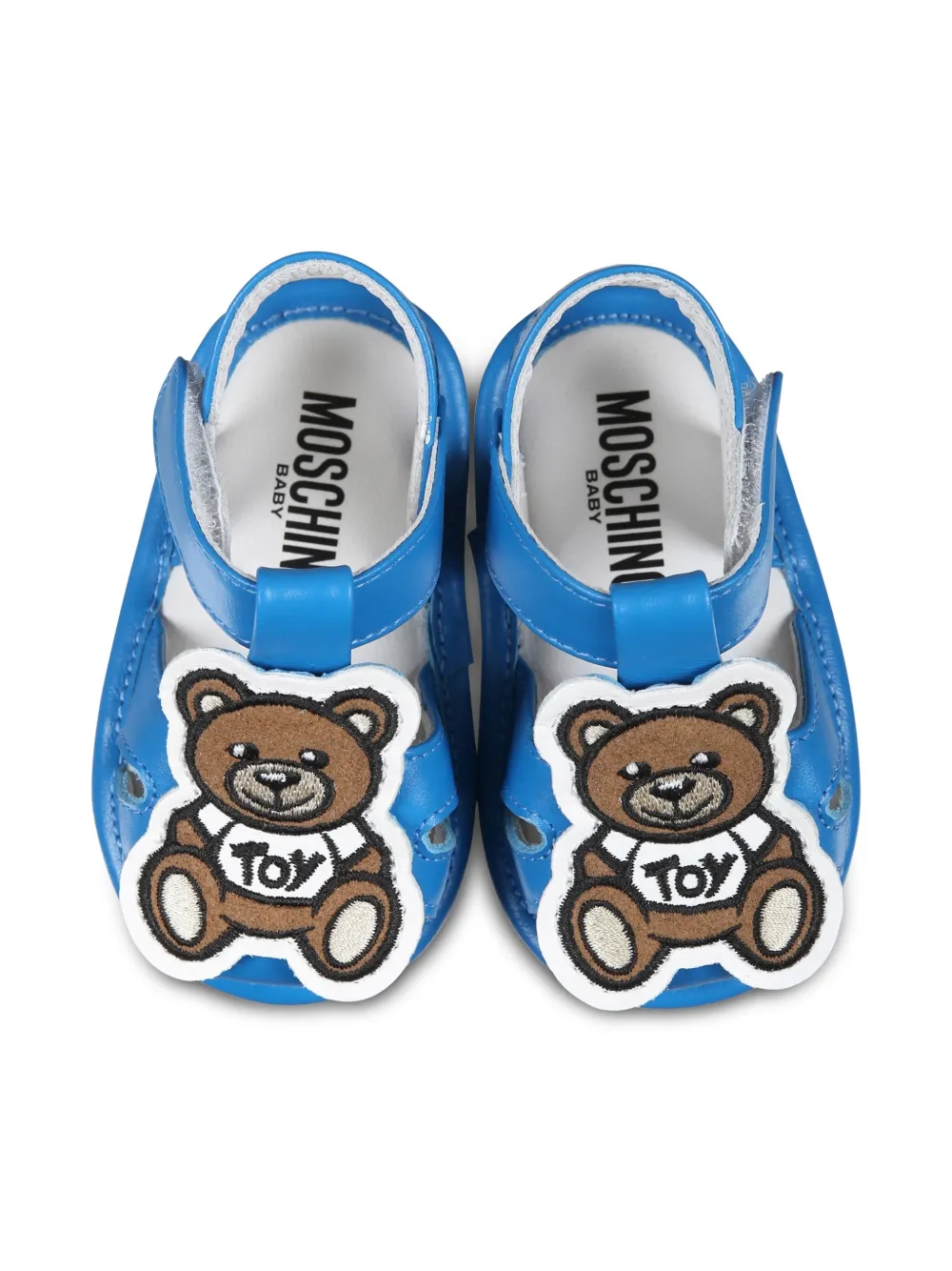 Moschino Kids Sandalen met Teddys Bear applicatie Blauw