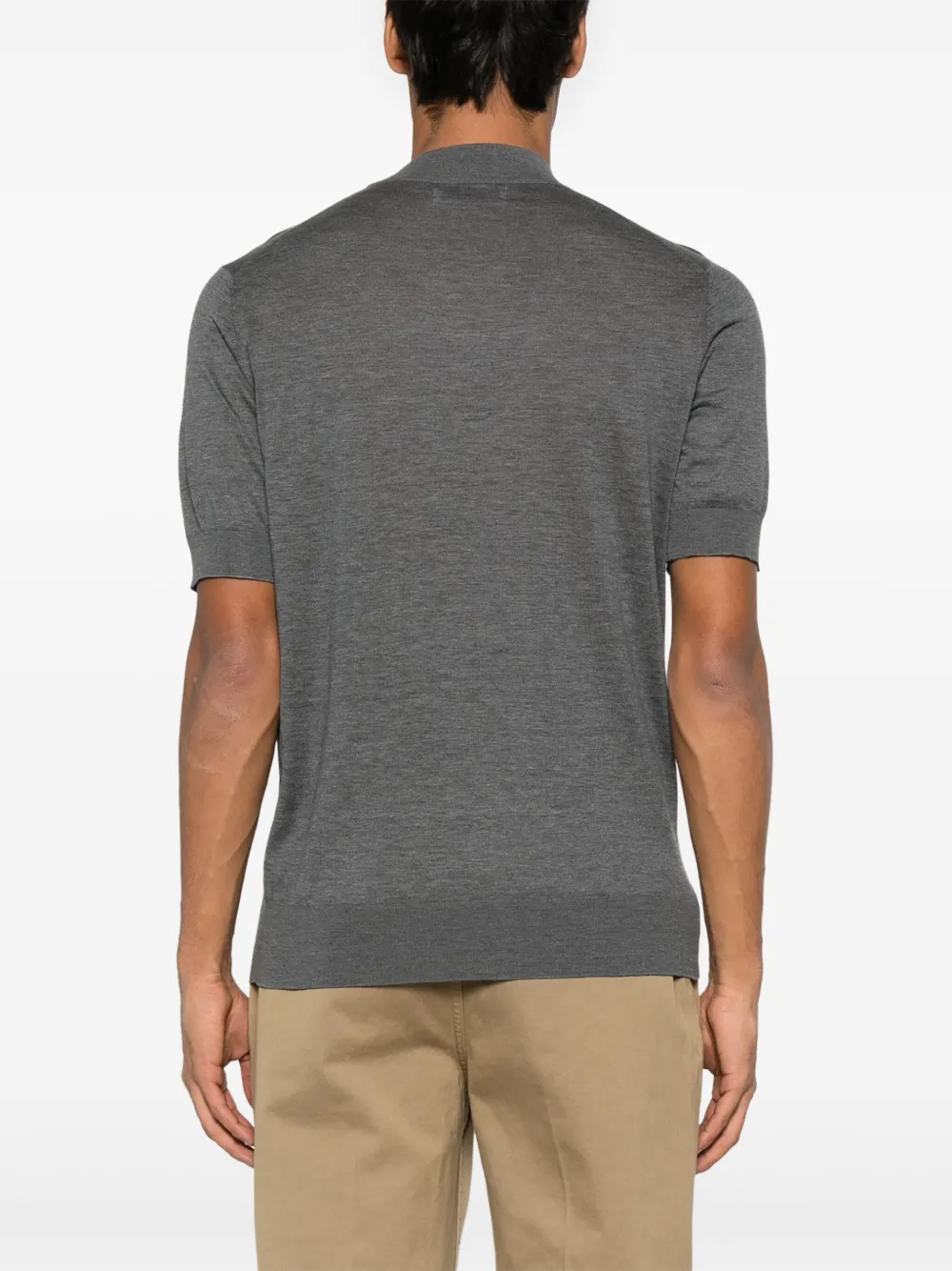 Brunello Cucinelli Fijngebreid T-shirt Grijs