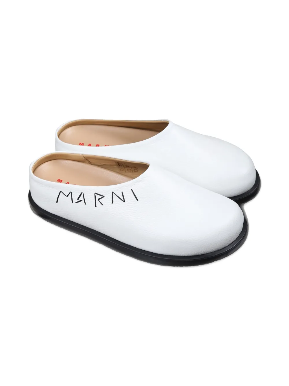 Marni Kids Fussbet slippers White