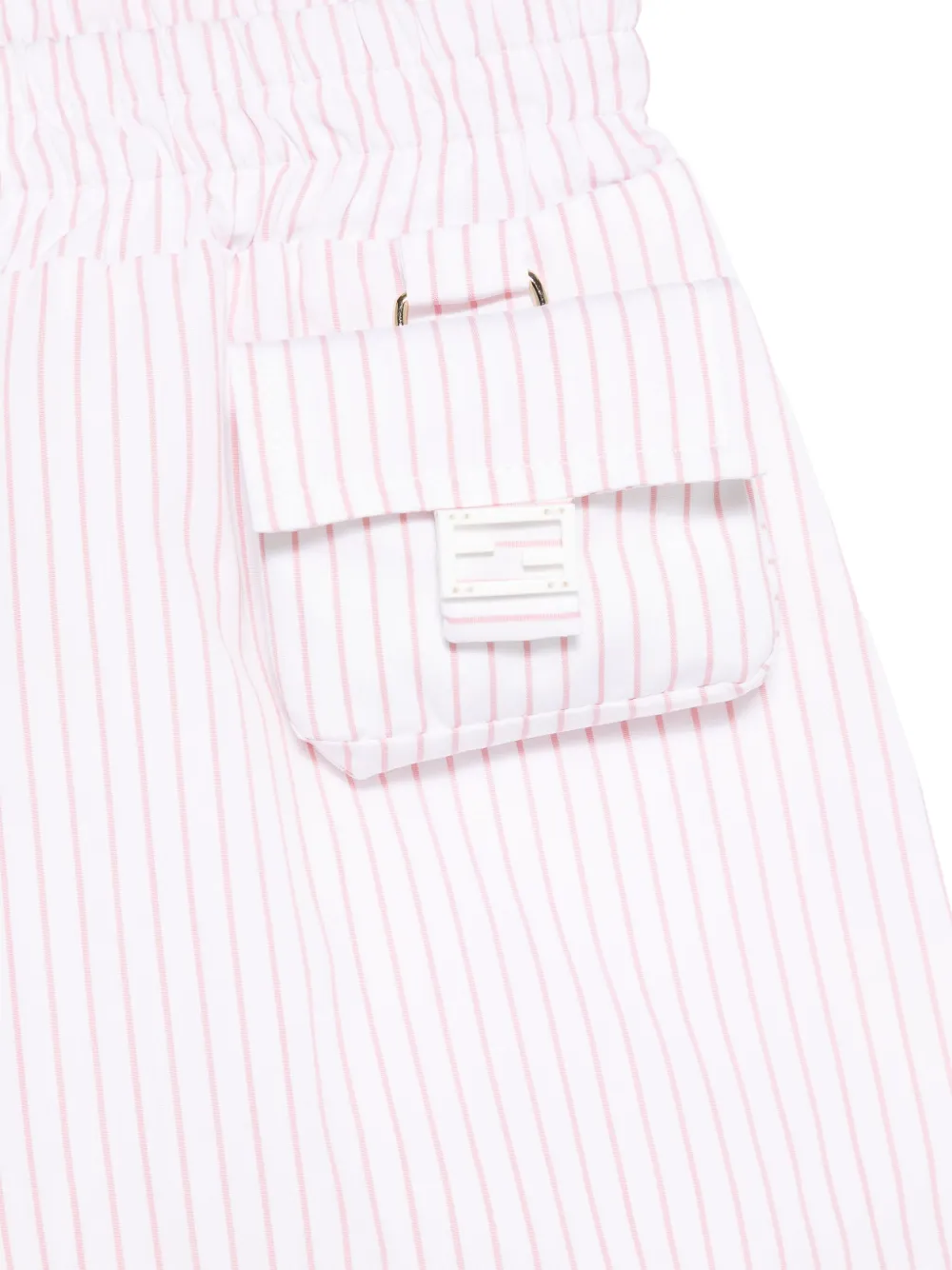 Fendi Kids Gestreepte shorts Roze