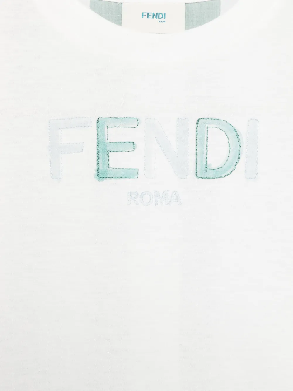 Fendi Kids T-shirt met geborduurd logo Wit