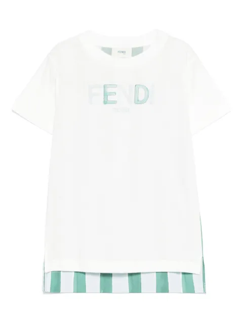Fendi Kids logo-embroidered T-shirt