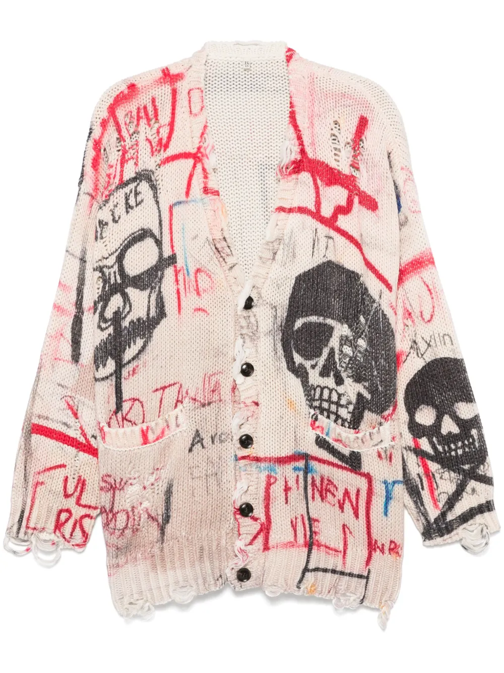 R13 Vest met graffiti-print Roze
