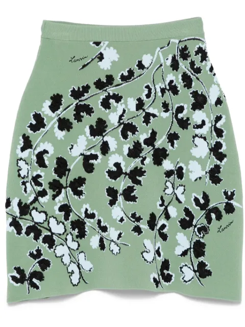 Lanvin falda corta con motivo floral en jacquard