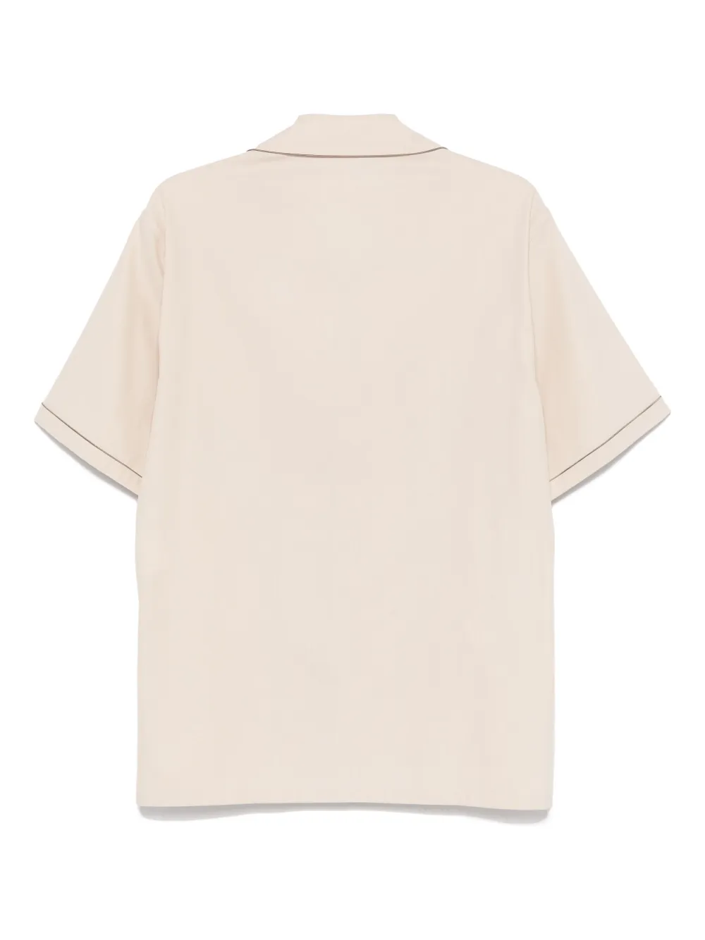 Lanvin Overhemd met logopatch - Beige