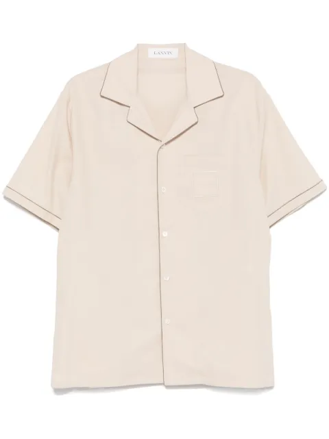 Lanvin logo-patch shirt
