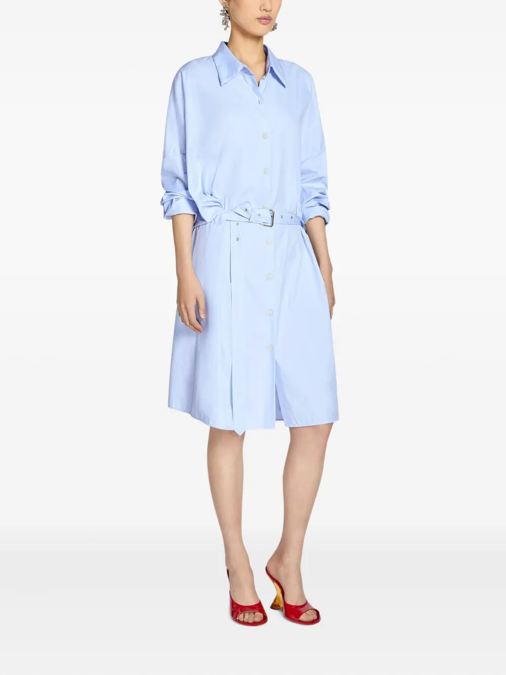 DRIES VAN NOTEN BELTED SHIRT DRESS