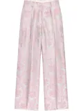 DRIES VAN NOTEN jacquard trousers - Blue