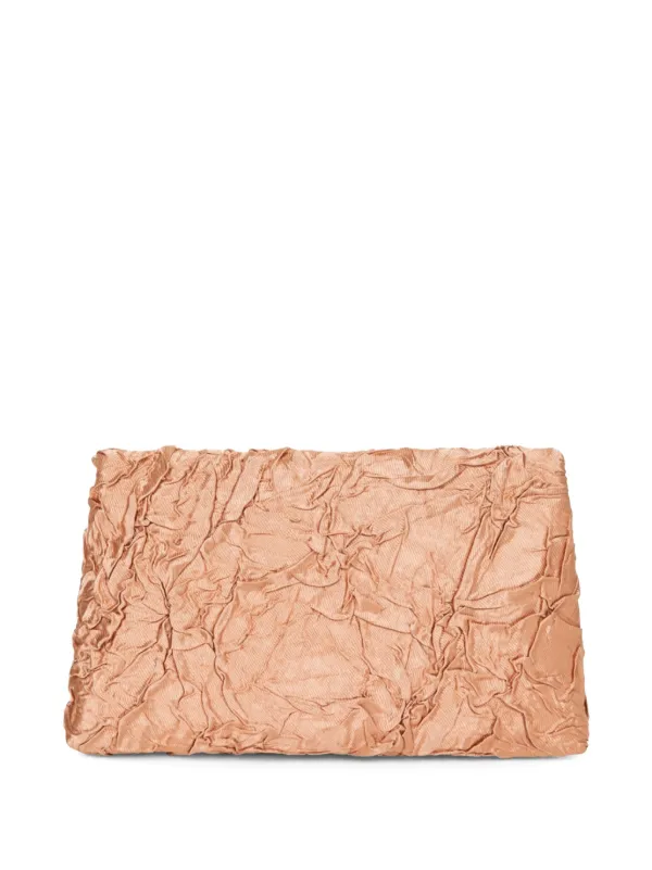 DRIES VAN NOTEN Crushed Plissé ミニバッグ | オレンジ