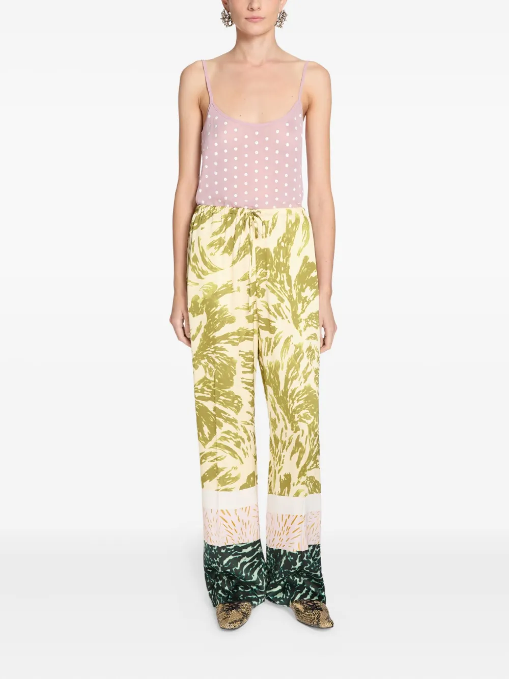 DRIES VAN NOTEN floral-print wide-leg trousers | Wide-Leg Pants | Image 2