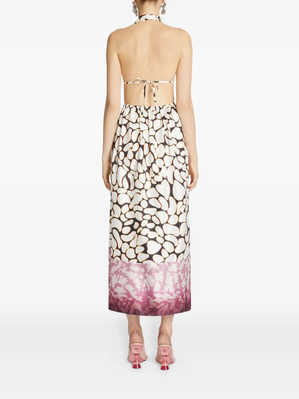 DRIES VAN NOTEN ABSTRACT-PRINT MAXI DRESS 