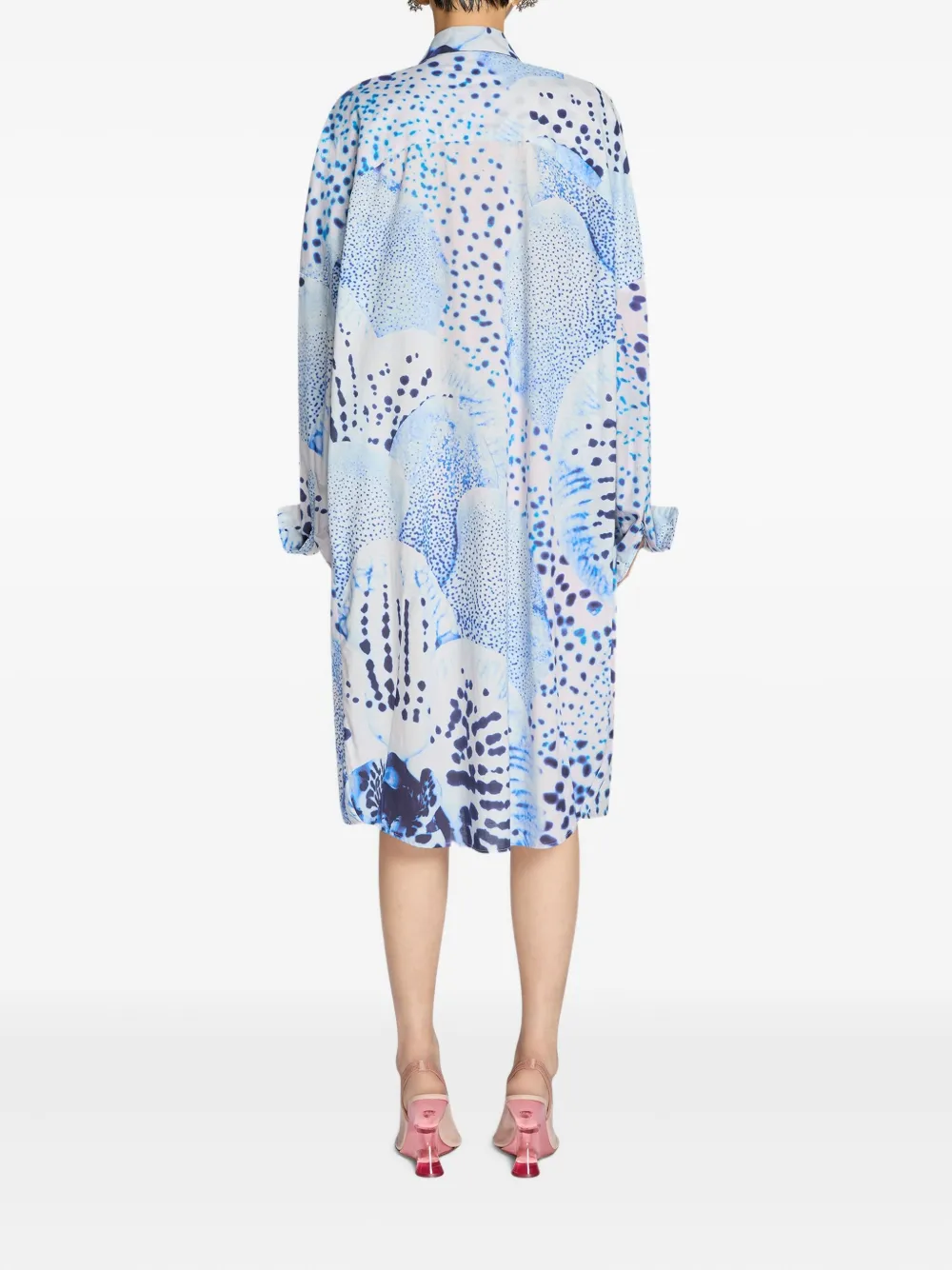 DRIES VAN NOTEN Blousejurk met print Blauw
