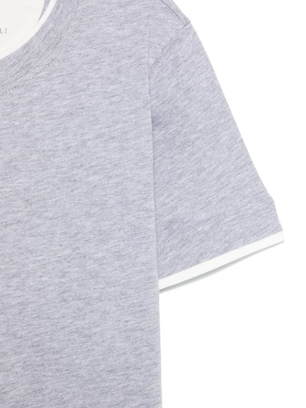 Shop Brunello Cucinelli Layered T-shirt In Grey