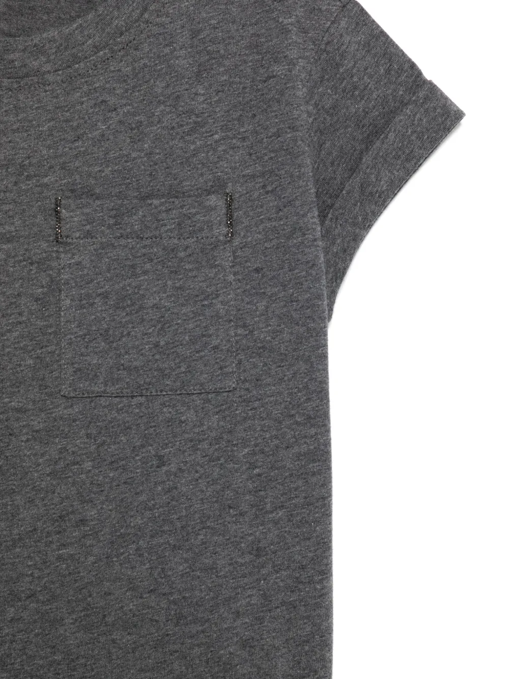 Brunello Cucinelli Kids Katoenen T-shirt Grijs