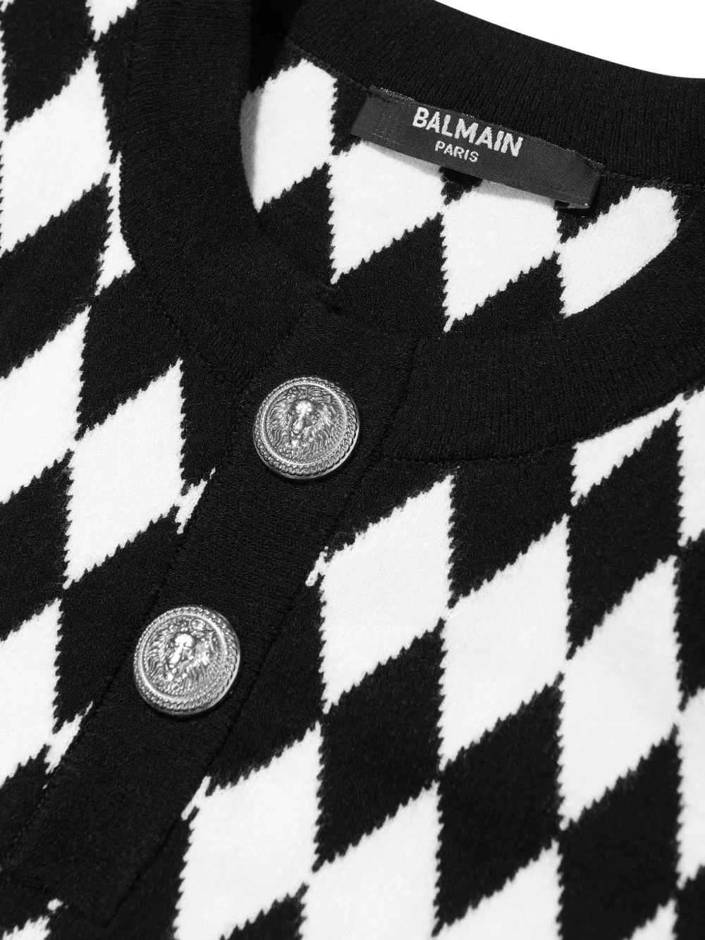 Balmain Kids Top met argyle patroon Zwart
