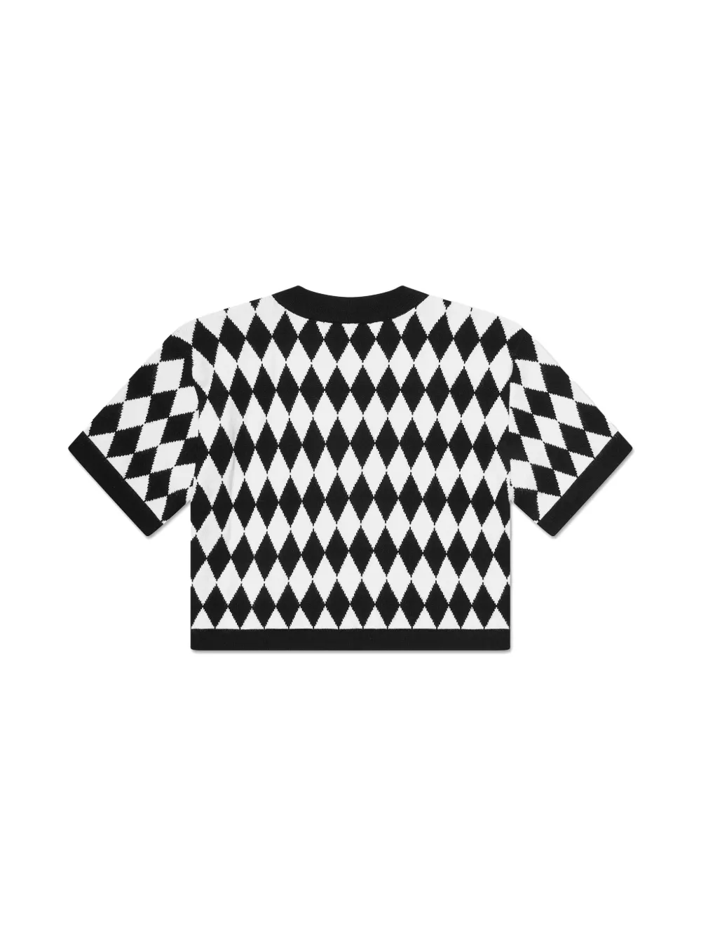 Balmain Kids argyle-pattern top - Zwart