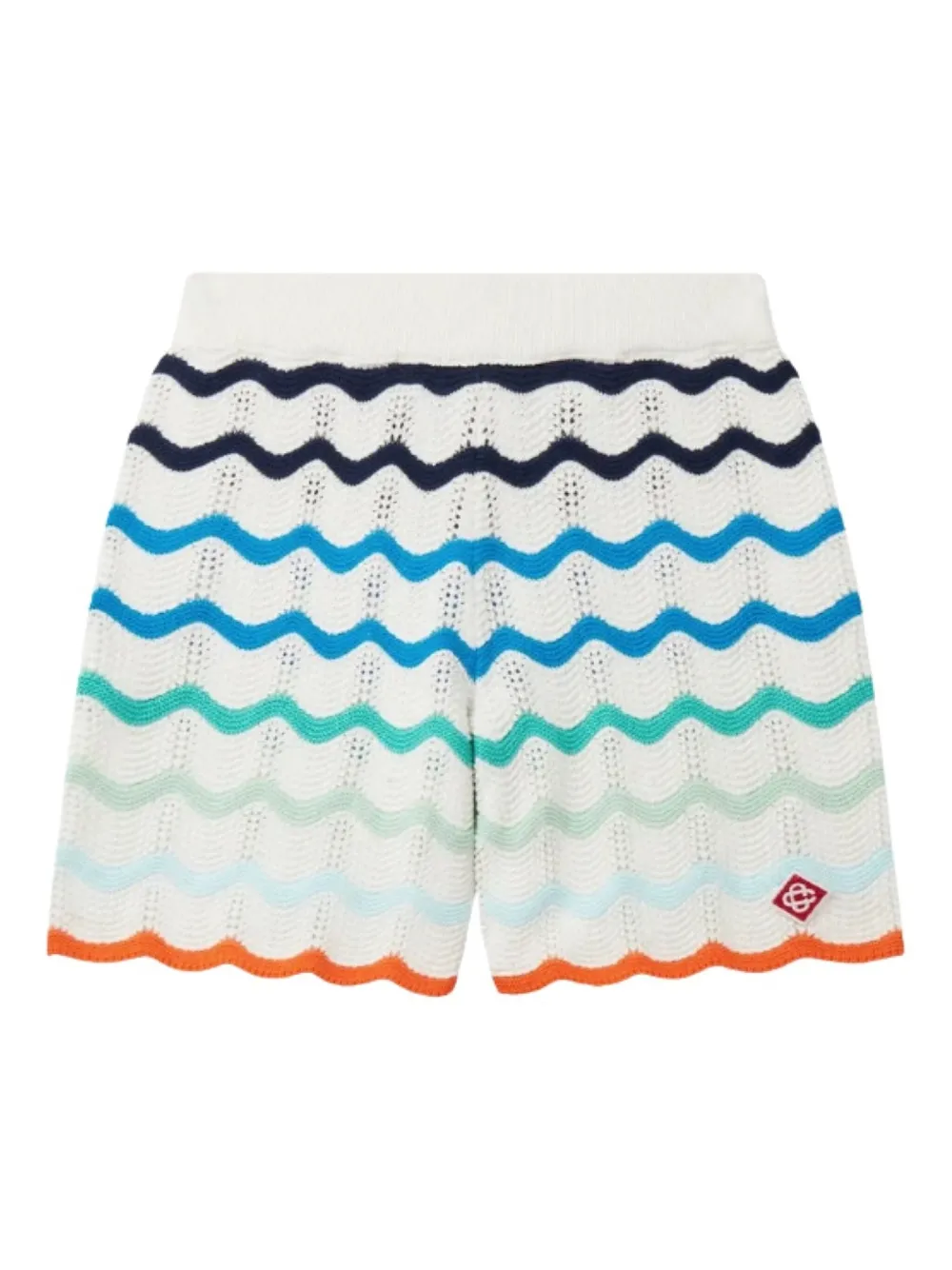CASABLANCA KIDS Gehaakte shorts met kleurverloop Wit