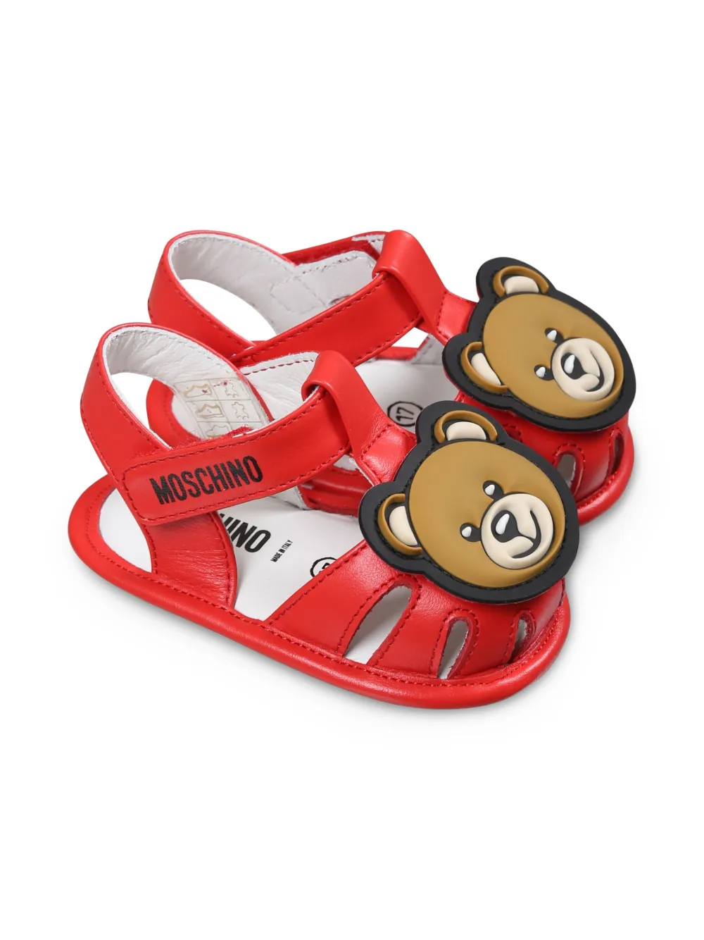 Moschino Kids Sandalen met Teddys Bear applicatie Rood