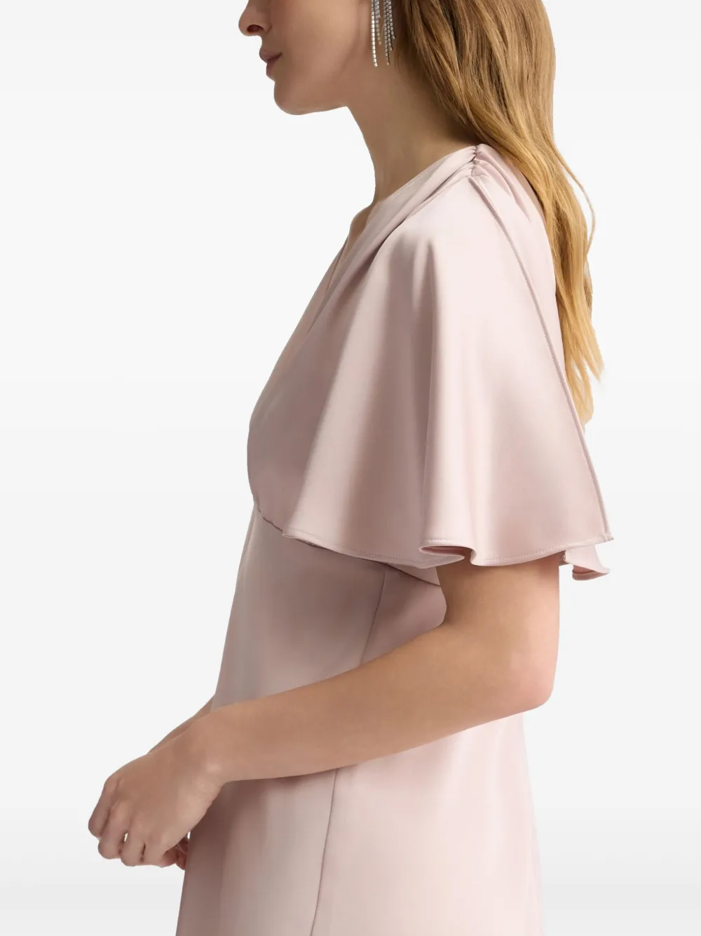 Shop Liu •jo Satin Maxi Dress In Rosa