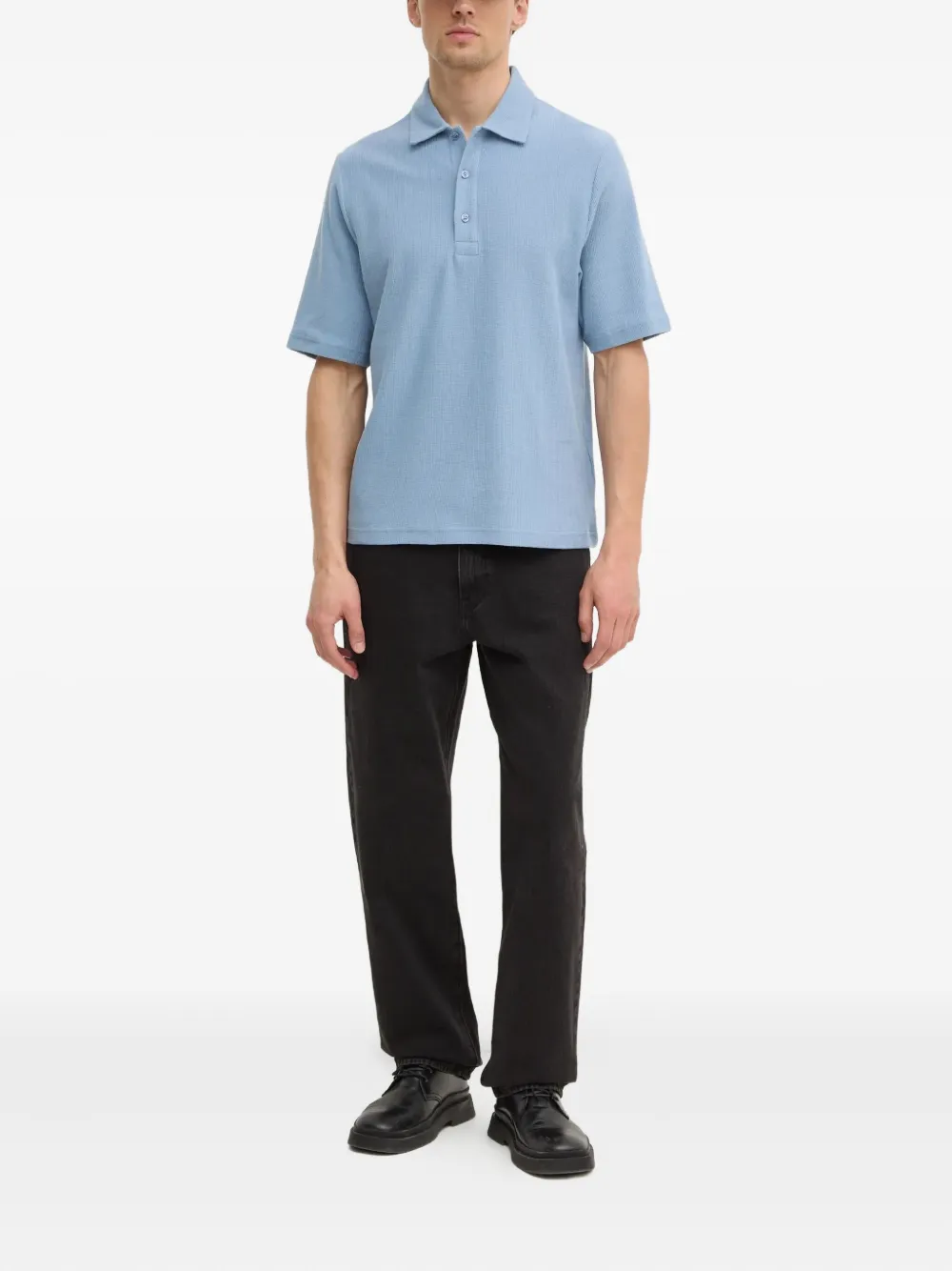 Filippa K Katoenen poloshirt - Blauw