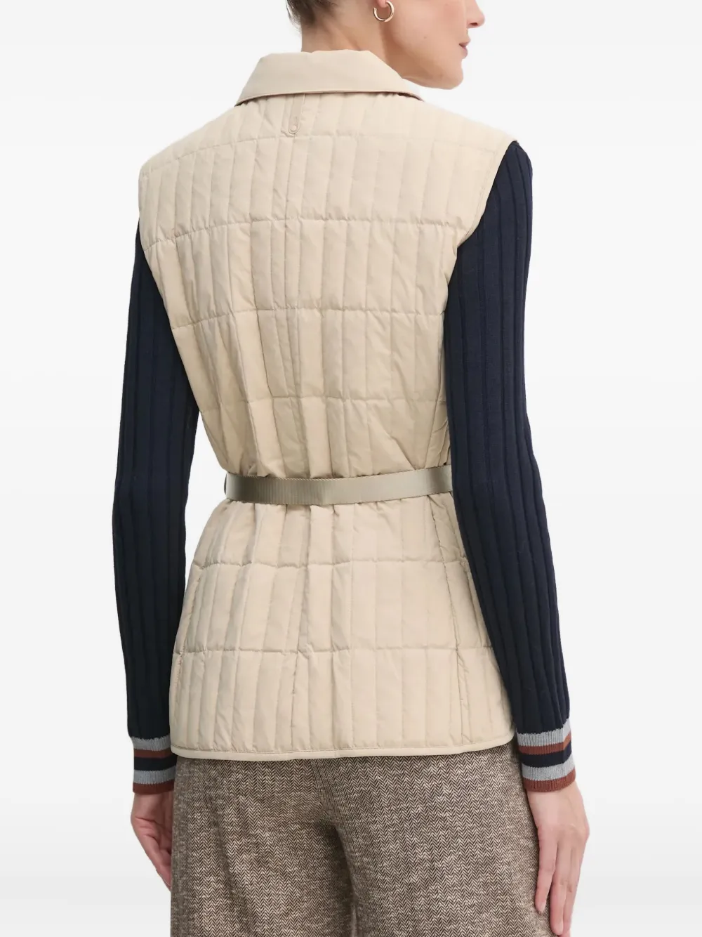 Mackage Helia gewatteerde bodywarmer met ceintuur Beige