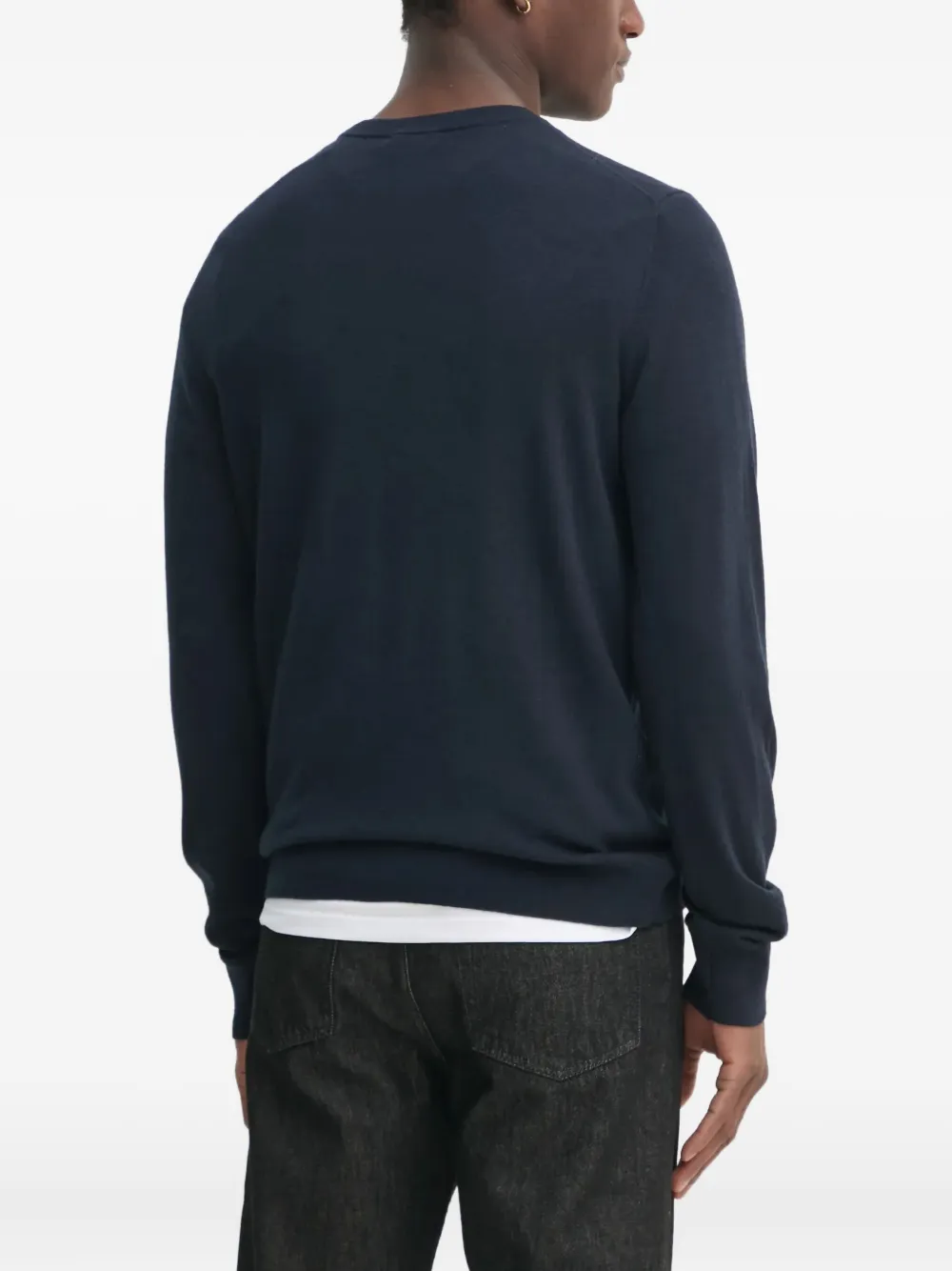 Filippa K Round-neck Wool Sweater In Blue