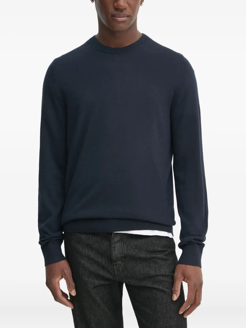 Filippa K Round-neck Wool Sweater In Blue