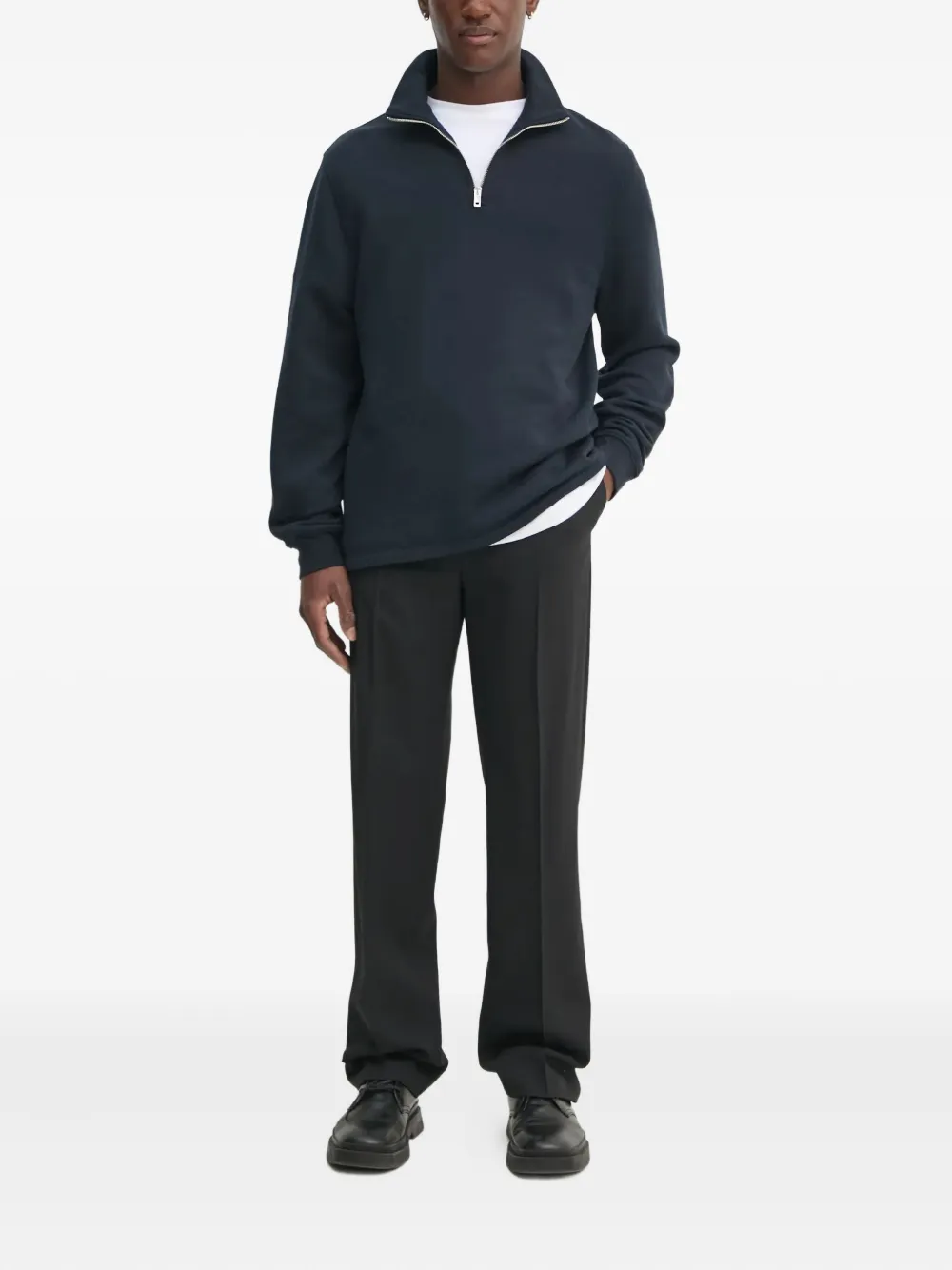 Filippa K Sweater met rits - Blauw