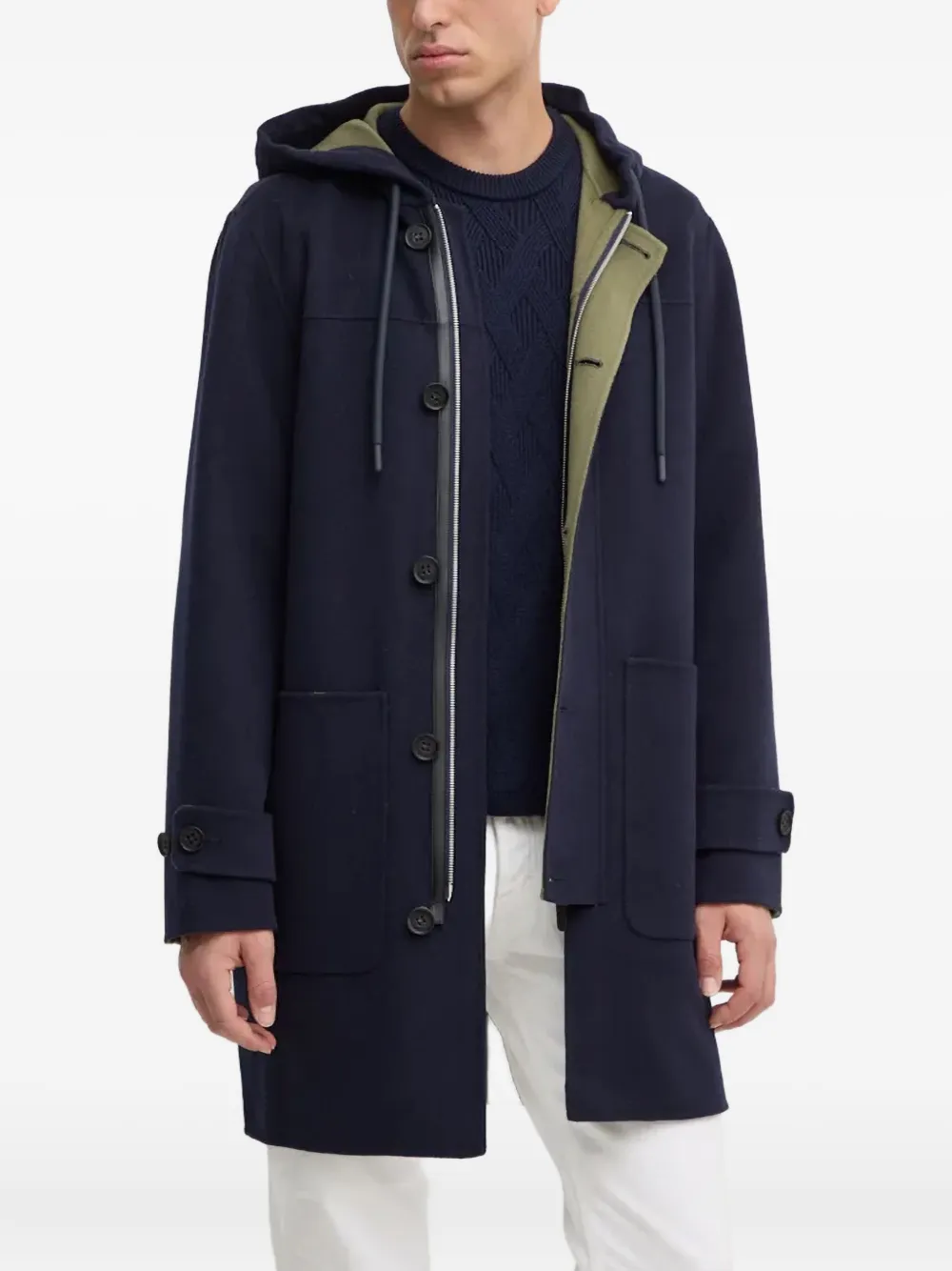 Mackage Joshua Hooded Coat In Blue