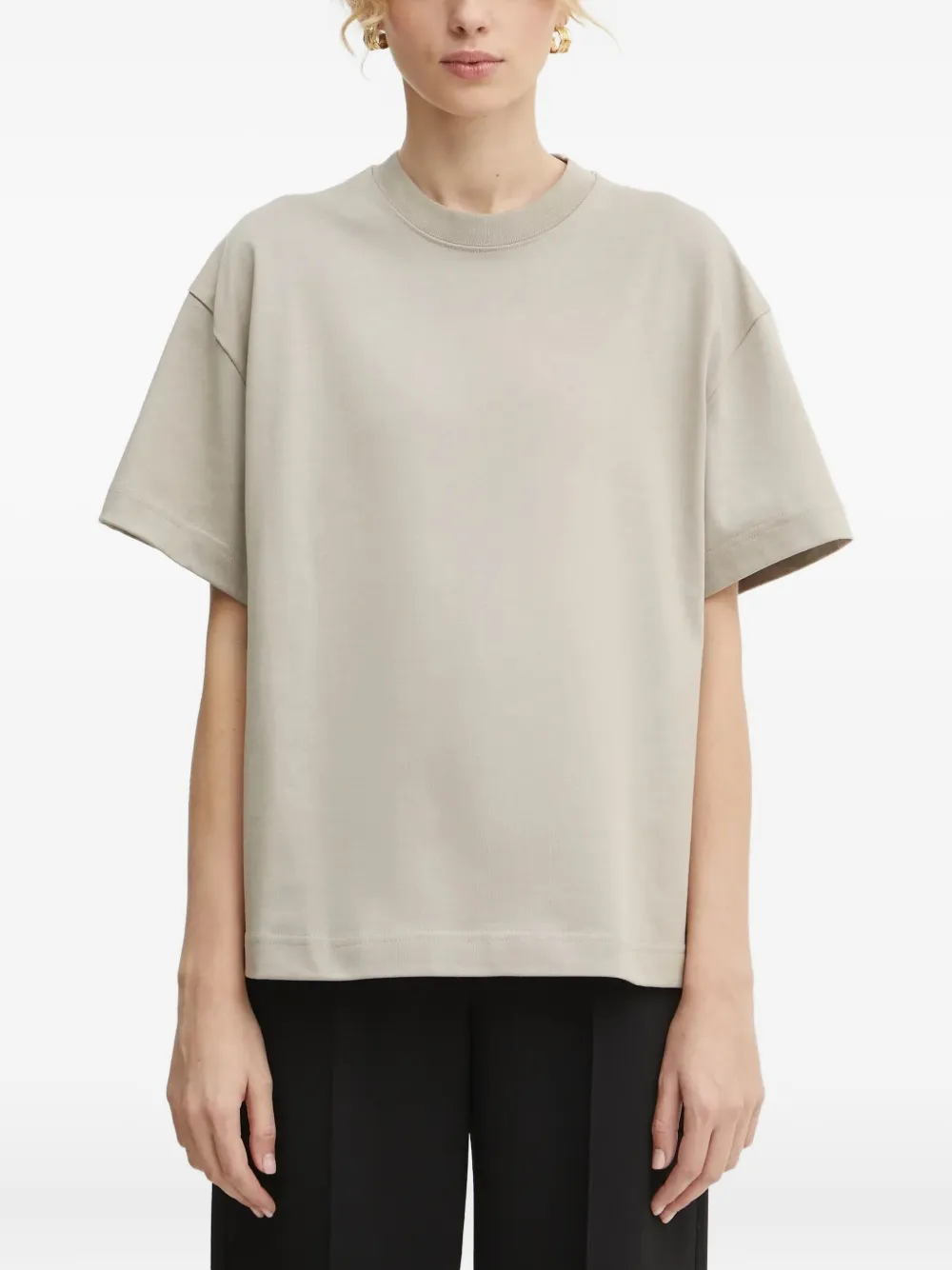 Filippa K Boxy katoenen T-shirt Beige