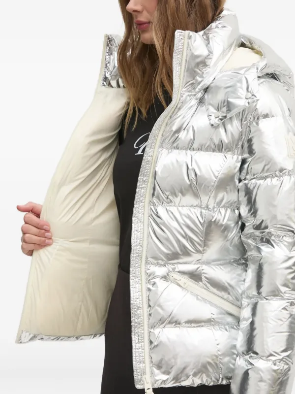 Mackage Madalyn Hooded Puffer Jacket | Silver | FARFETCH