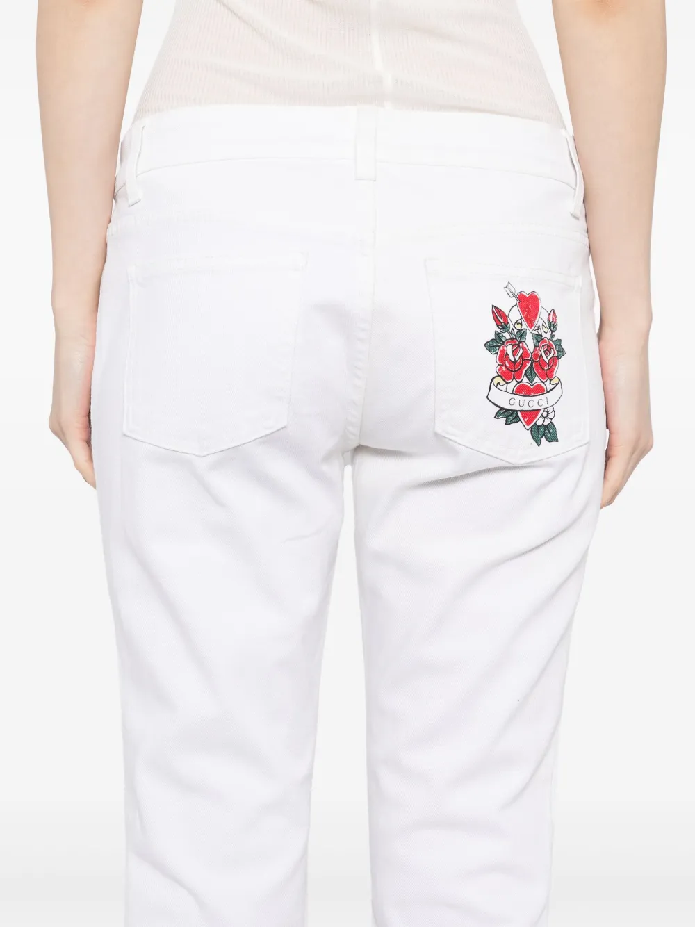Gucci Jeans met print Wit