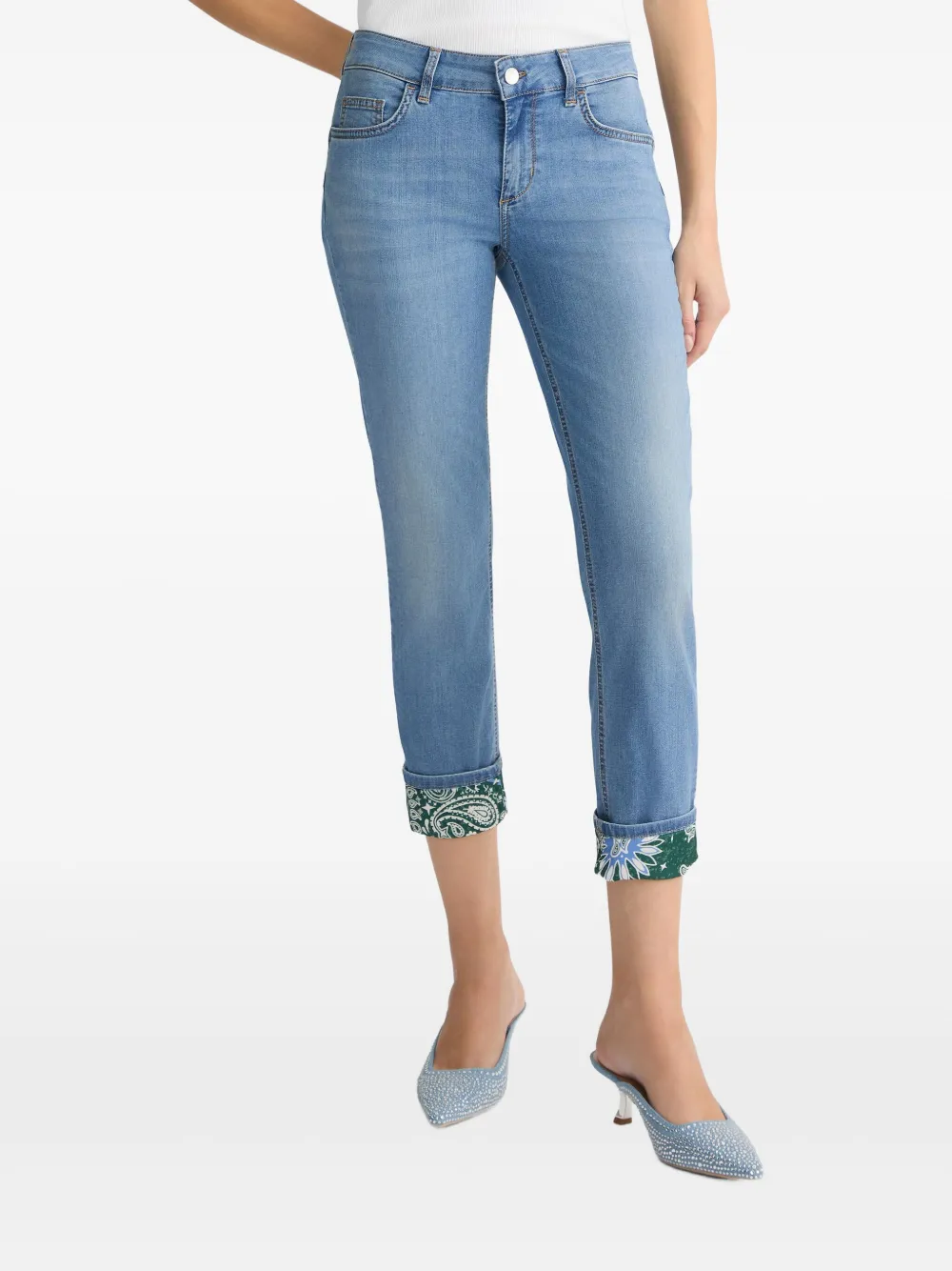 LIU JO Cropped skinny jeans - Blauw