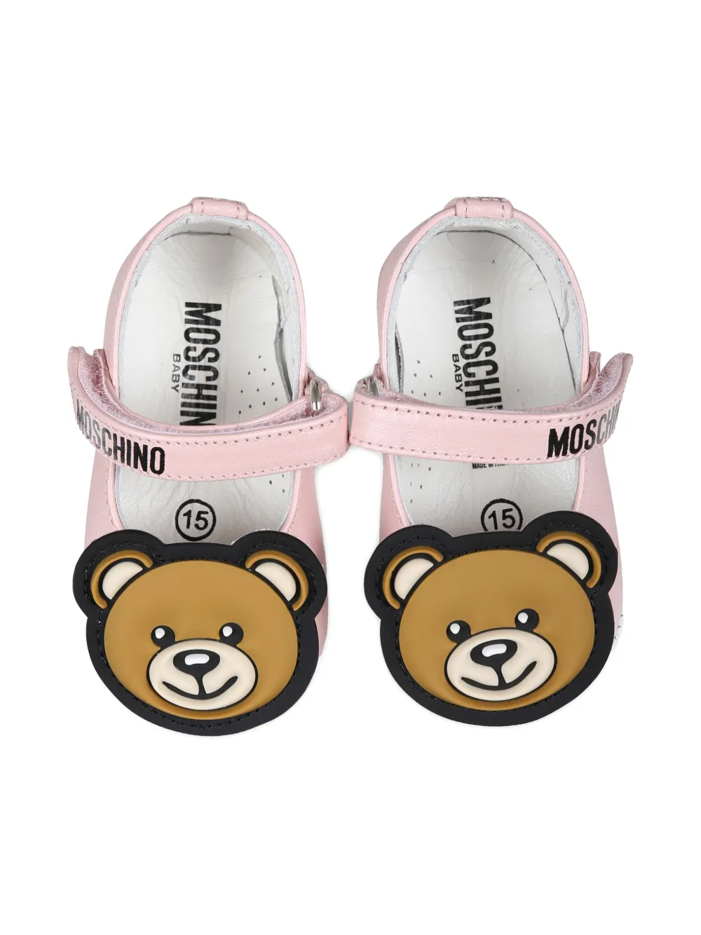 Moschino Kids Ballerina's met Teddy Bear-applicatie Roze