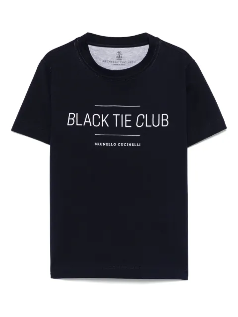 Brunello Cucinelli Kids slogan-print T-shirt