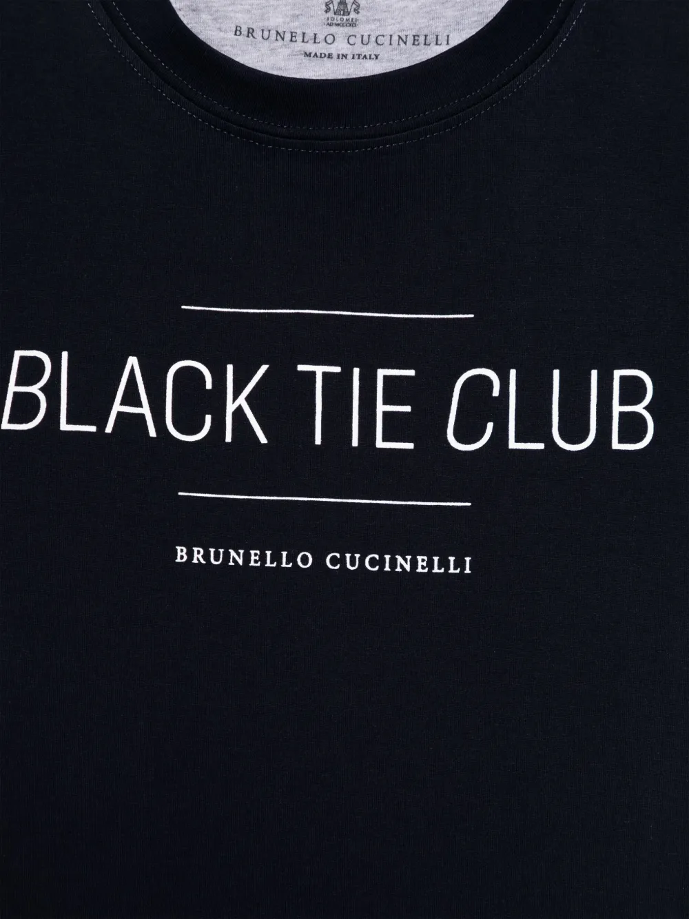 Brunello Cucinelli Kids T-shirt met tekst Blauw