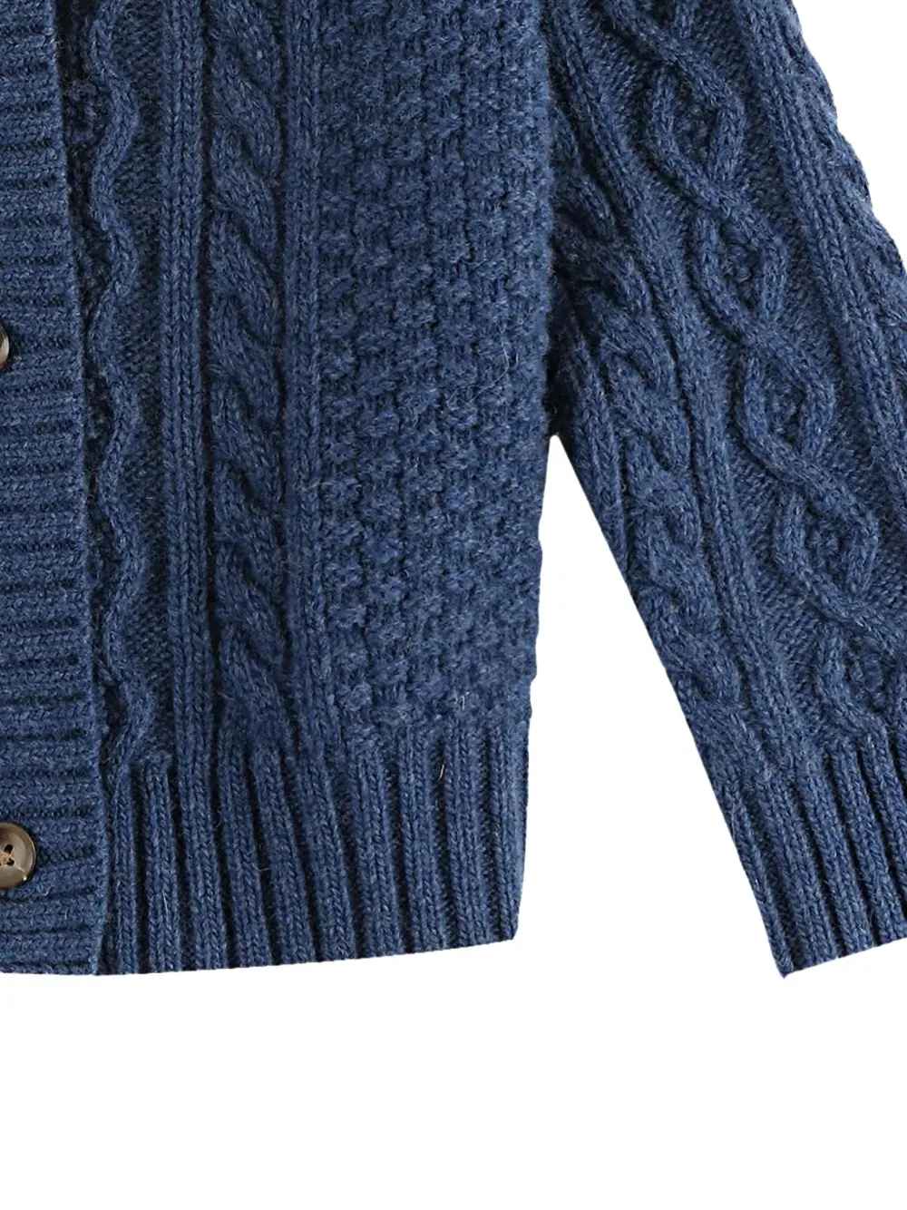 Donsje Vest met dubbele rij knopen Blauw