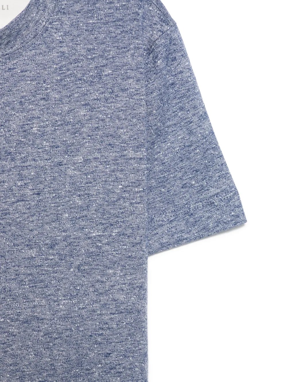 Brunello Cucinelli Kids Mélange T-shirt Blauw