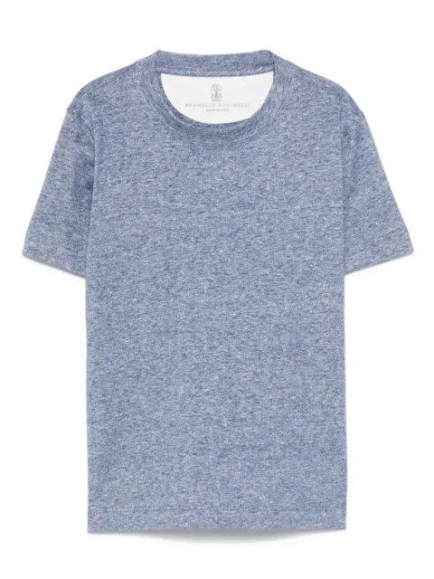 Brunello Cucinelli Kids playera con efecto melange